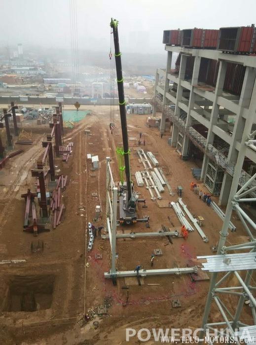 【電廠】大唐鞏義除塵項(xiàng)目2號爐袋式除塵器鋼結(jié)構(gòu)正式起吊
