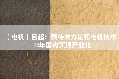 【電機(jī)】呂超：泰特發(fā)力輪轂電機(jī)技術(shù) 2018年國(guó)內(nèi)實(shí)現(xiàn)產(chǎn)業(yè)化
          