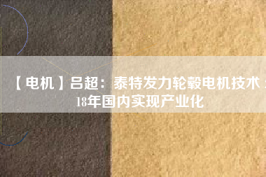 【電機(jī)】呂超：泰特發(fā)力輪轂電機(jī)技術(shù) 2018年國(guó)內(nèi)實(shí)現(xiàn)產(chǎn)業(yè)化
          