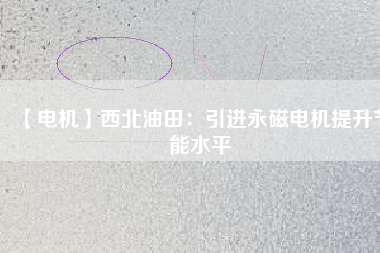 【電機】西北油田：引進(jìn)永磁電機提升節(jié)能水平
          