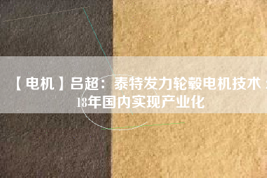 【電機(jī)】呂超：泰特發(fā)力輪轂電機(jī)技術(shù) 2018年國(guó)內(nèi)實(shí)現(xiàn)產(chǎn)業(yè)化
          