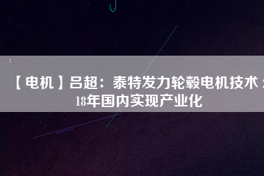 【電機(jī)】呂超：泰特發(fā)力輪轂電機(jī)技術(shù) 2018年國(guó)內(nèi)實(shí)現(xiàn)產(chǎn)業(yè)化
          
