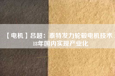 【電機(jī)】呂超：泰特發(fā)力輪轂電機(jī)技術(shù) 2018年國(guó)內(nèi)實(shí)現(xiàn)產(chǎn)業(yè)化
          