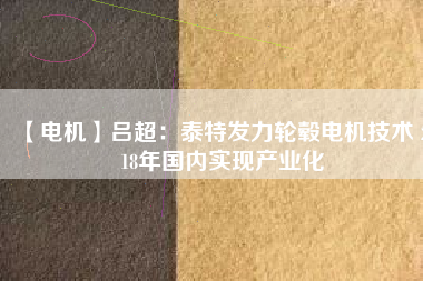 【電機(jī)】呂超：泰特發(fā)力輪轂電機(jī)技術(shù) 2018年國(guó)內(nèi)實(shí)現(xiàn)產(chǎn)業(yè)化
          