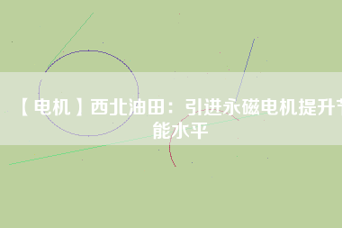 【電機】西北油田：引進(jìn)永磁電機提升節(jié)能水平
          
