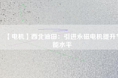 【電機】西北油田：引進(jìn)永磁電機提升節(jié)能水平
          