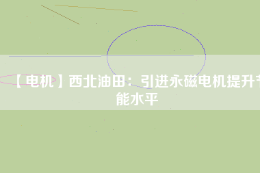 【電機】西北油田：引進(jìn)永磁電機提升節(jié)能水平
          