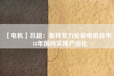 【電機(jī)】呂超：泰特發(fā)力輪轂電機(jī)技術(shù) 2018年國(guó)內(nèi)實(shí)現(xiàn)產(chǎn)業(yè)化
          