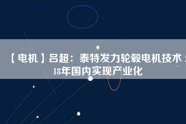 【電機(jī)】呂超：泰特發(fā)力輪轂電機(jī)技術(shù) 2018年國(guó)內(nèi)實(shí)現(xiàn)產(chǎn)業(yè)化
          