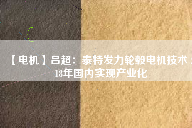 【電機(jī)】呂超：泰特發(fā)力輪轂電機(jī)技術(shù) 2018年國(guó)內(nèi)實(shí)現(xiàn)產(chǎn)業(yè)化
          