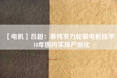 【電機(jī)】呂超：泰特發(fā)力輪轂電機(jī)技術(shù) 2018年國(guó)內(nèi)實(shí)現(xiàn)產(chǎn)業(yè)化
          