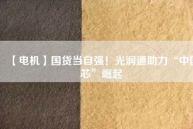 【電機(jī)】國(guó)貨當(dāng)自強(qiáng)！光潤(rùn)通助力“中國(guó)芯”崛起
          
