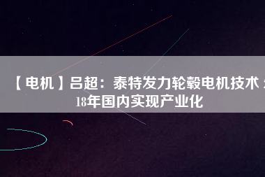 【電機(jī)】呂超：泰特發(fā)力輪轂電機(jī)技術(shù) 2018年國(guó)內(nèi)實(shí)現(xiàn)產(chǎn)業(yè)化
          