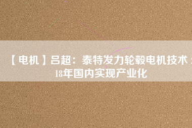 【電機(jī)】呂超：泰特發(fā)力輪轂電機(jī)技術(shù) 2018年國(guó)內(nèi)實(shí)現(xiàn)產(chǎn)業(yè)化
          