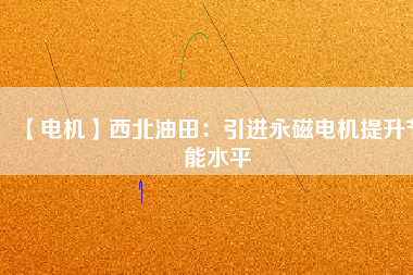 【電機】西北油田：引進(jìn)永磁電機提升節(jié)能水平
          