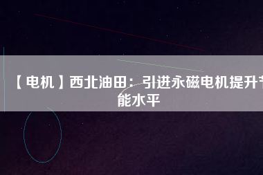 【電機】西北油田：引進(jìn)永磁電機提升節(jié)能水平
          