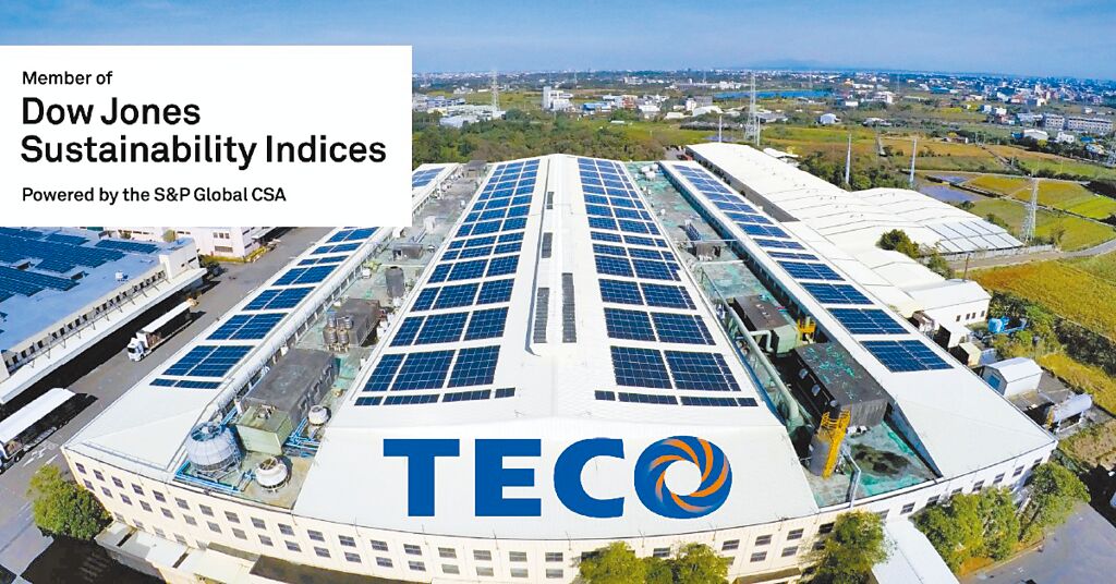 東元電機已連續(xù)三年入選DJSI道瓊永續(xù)指數(shù)新興市場類別，更三度列入國際永續(xù)評比機構標準普爾（S&P Global）永續(xù)年鑒。圖／東元電機提供